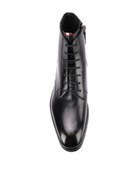 schwarze Lederfreizeitstiefel von Bally