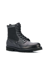 schwarze Lederfreizeitstiefel von Woolrich