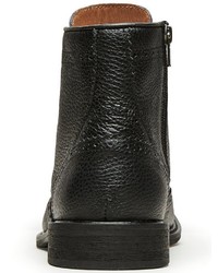 schwarze Lederfreizeitstiefel von Selected Homme