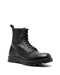 schwarze Lederfreizeitstiefel von Woolrich