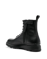 schwarze Lederfreizeitstiefel von Woolrich