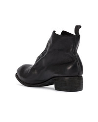 schwarze Lederfreizeitstiefel von Guidi