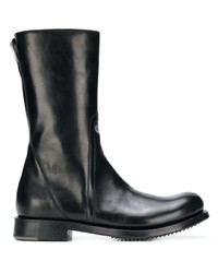 schwarze Lederfreizeitstiefel von Rick Owens