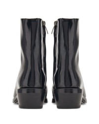 schwarze Lederfreizeitstiefel von Ferragamo