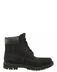 schwarze Lederfreizeitstiefel von Timberland