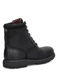 schwarze Lederfreizeitstiefel von UGG