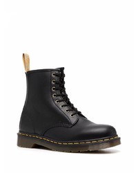 schwarze Lederfreizeitstiefel von Dr. Martens