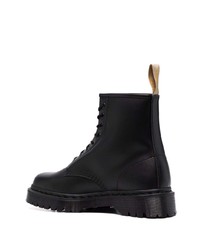 schwarze Lederfreizeitstiefel von Dr. Martens