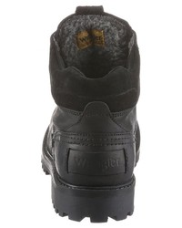 schwarze Lederfreizeitstiefel von Wrangler