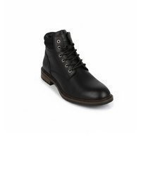 schwarze Lederfreizeitstiefel von Wrangler