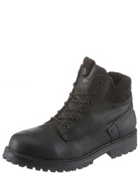 schwarze Lederfreizeitstiefel von Wrangler