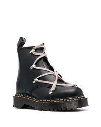 schwarze Lederfreizeitstiefel von Dr. Martens