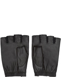 schwarze Lederhandschuhe von Marc by Marc Jacobs