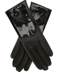 schwarze Lederhandschuhe von Giorgio Armani