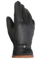 schwarze Lederhandschuhe von PEARLWOOD