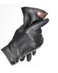 schwarze Lederhandschuhe von PEARLWOOD