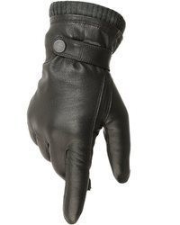 schwarze Lederhandschuhe von PEARLWOOD