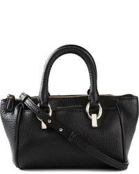 schwarze Lederhandtasche von Diane von Furstenberg