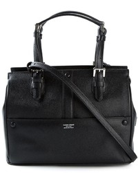 schwarze Lederhandtasche von Giorgio Armani