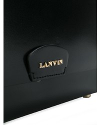 schwarze Lederhandtasche von Lanvin