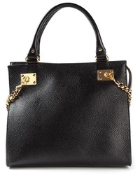 schwarze Lederhandtasche von Sophie Hulme