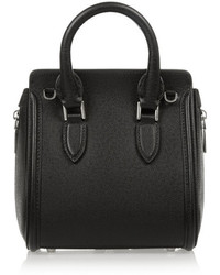 schwarze Lederhandtasche von Alexander McQueen