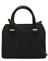 schwarze Lederhandtasche von Victoria Beckham