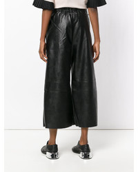 schwarze Lederhose von MM6 MAISON MARGIELA