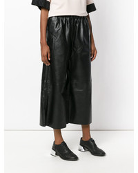 schwarze Lederhose von MM6 MAISON MARGIELA