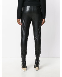 schwarze Lederhose von Ermanno Scervino