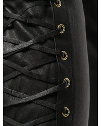 schwarze Lederhose von Balmain