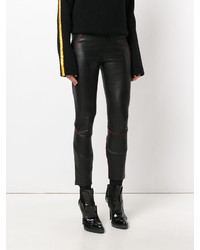 schwarze Lederhose von Haider Ackermann