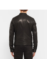 schwarze Lederjacke von Belstaff