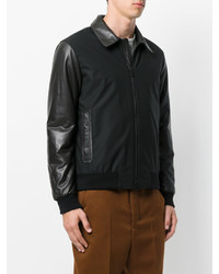 schwarze Lederjacke von Z Zegna