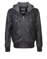 schwarze Lederjacke von YOURTURN