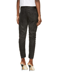 schwarze Lederjeans von Diesel Black Gold