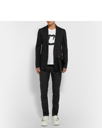 schwarze Lederjeans von Alexander McQueen