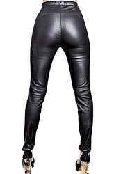 schwarze Lederleggings von Be Noble