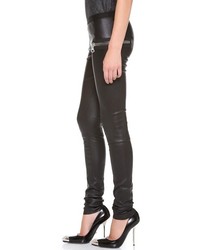 schwarze Lederleggings von Les Chiffoniers