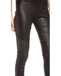 schwarze Lederleggings von David Lerner