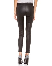 schwarze Lederleggings von David Lerner