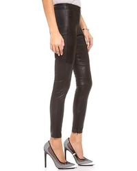 schwarze Lederleggings von David Lerner