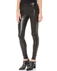 schwarze Lederleggings von David Lerner