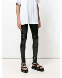 schwarze Lederleggings von Almaz