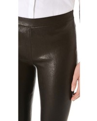 schwarze Lederleggings von J Brand