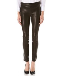 schwarze Lederleggings von J Brand