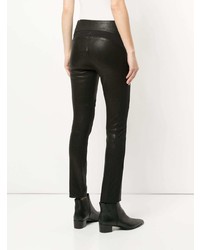 schwarze Lederleggings von Rag & Bone