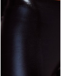 schwarze Lederleggings von Asos