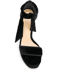 schwarze Ledersandalen von Alexandre Birman