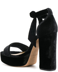 schwarze Ledersandalen von Alexandre Birman